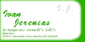 ivan jeremias business card